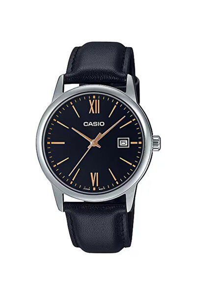 Casio ساعة رجالية بعقارب ومينا سوداء - MTP-V002L-1B3UDF