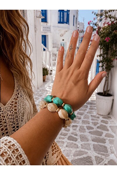 GMN COLLECTION YENİ SEZON YENİ SERİ SUMMER FASHİON 2Lİ SETLİ RENKLİ GOLD DETA...