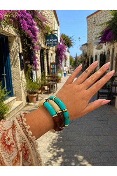 GMN COLLECTION YENİ SEZON YENİ SERİ SUMMER FASHİON 3LÜ PARLAK SEDEFLİ LASTİKL...