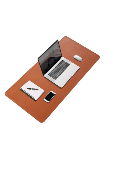 OEM Covoras pentru birou, 80 x 40 cm, piele ecologia, maro, gri