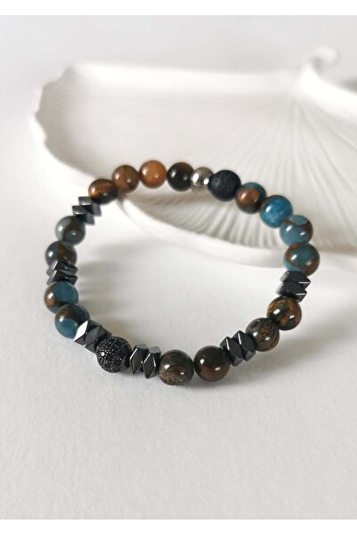 Halley Concept Custom design natural stone men's bracelet