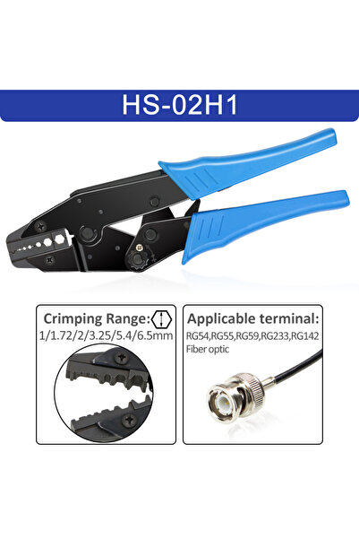 choice2 HS-02H1 Coaxial Cable SMA/BNC RG58, 59, 62, 174,8, 11, 188, 233 Crimp...