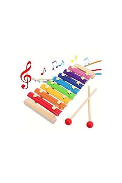 Empressco Colorful Wooden Xylophone – 8-Tone Educational Musical Toy