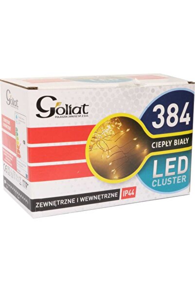 Goliat Lumini de brad 384 LED tip omaglă, în culoarea alb cald