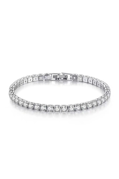 Choice6 20cm SILVER S925 Sterling Silver Bracelet Zirconia Tennis Ball Women ...