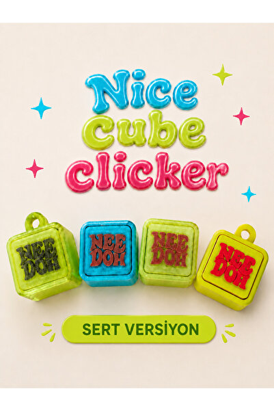 You Toys 1 Adet Needoh Nice Cube Sürpriz Renk Clickerlı Sert Versiyon Figür O...