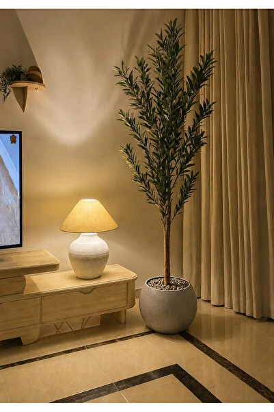 CENTRHOME Artificial olive tree, 160 cm tall, in a spherical pot