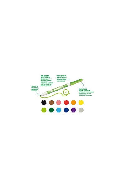 carioca Fabric Paint Marker Felt Tip Fine 10 Colors 42909