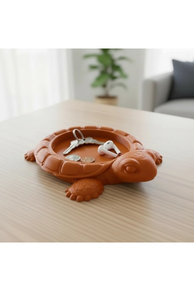 OEM Decorative Turtle Organizer, Tray Holder for Small Items - Orange Matte C...