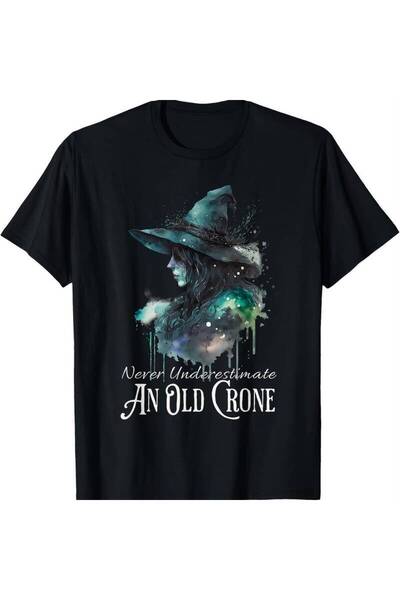 NOURAM Men's Never Underestimate an Old Crone T-Shirt - Celtic Knot Potion Gr...