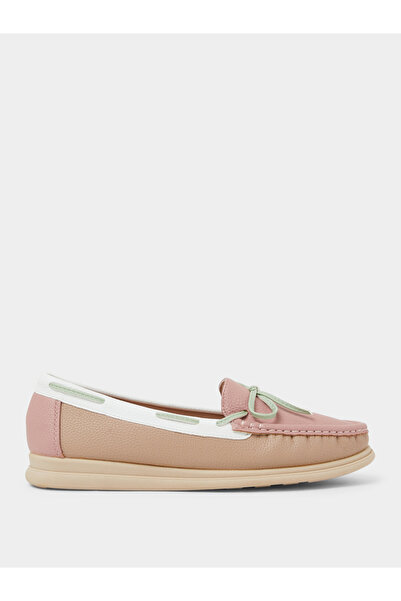 Styli Color Block Bow Detail Shoes