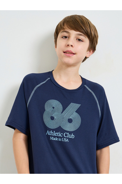 Styli Teen Boys Sports Jersey T-Shirt With Raglan Sleeve