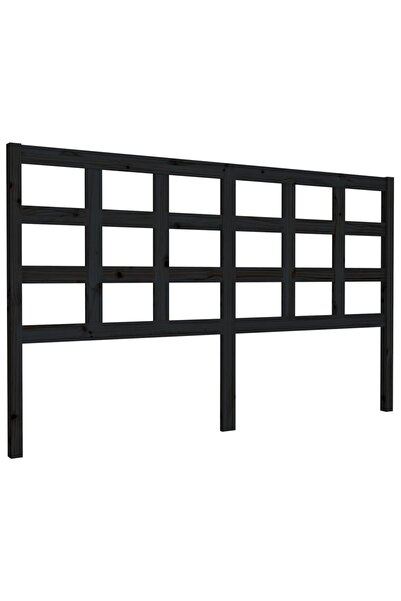 vidaxl Tăblie de pat, negru, 165,5x4x100 cm, lemn masiv de pin