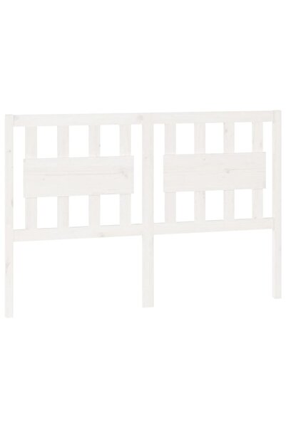 vidaxl Tăblie de pat, alb, 125,5x4x100 cm, lemn masiv de pin
