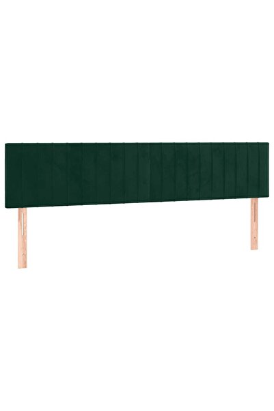 vidaxl Tăblii de pat, verde închis, 180x5x78/88 cm, catifea