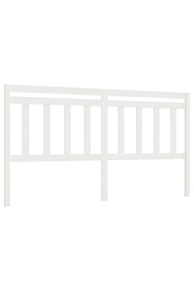 vidaxl Tăblie de pat, alb, 186x4x100 cm, lemn masiv de pin