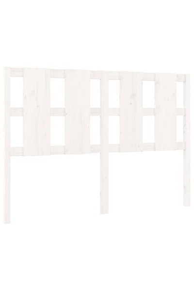 vidaxl Tăblie de pat, alb, 125,5x4x100 cm, lemn masiv de pin