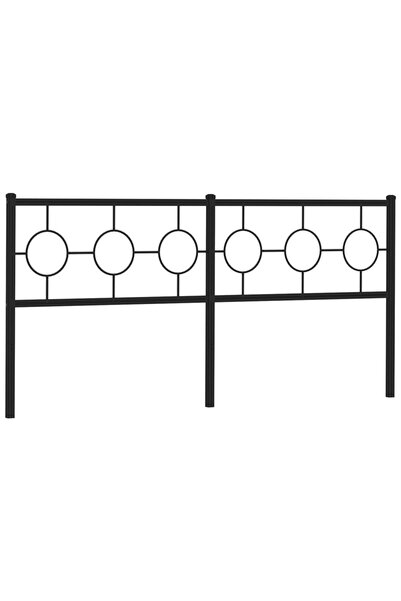 vidaxl Tăblie de pat de schimb metalică, negru, 180 cm