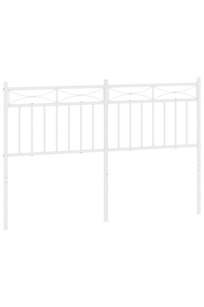 vidaxl Tăblie de pat de schimb metalică, alb, 135 cm
