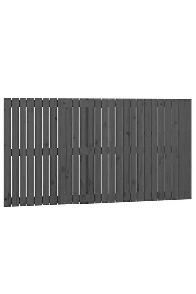 vidaxl Tăblie de pat pentru perete, gri, 166x3x90 cm, lemn masiv pin