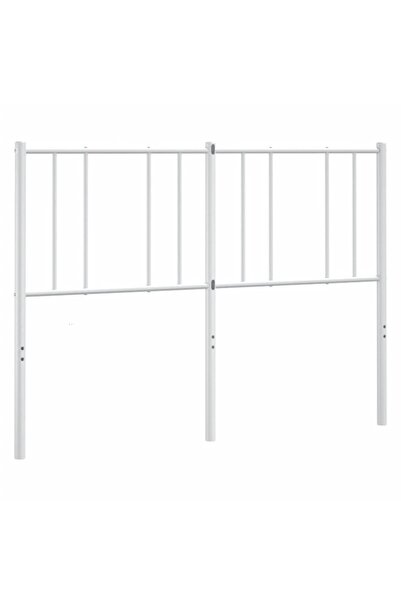 vidaxl Tăblie de pat de schimb metalică, alb, 160 cm