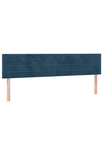vidaxl Tăblii de pat, albastru închis, 180x5x78/88 cm, catifea