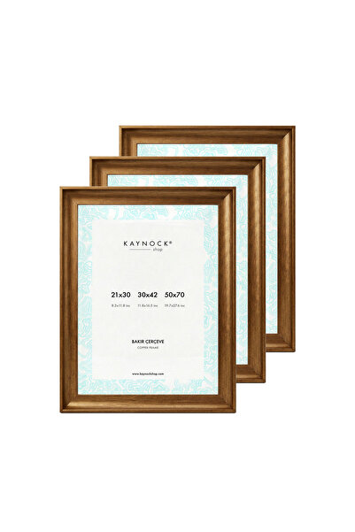 KAYNOCK Kavisli Bakır Çerçeve 21 x 30 - 3'lü Set