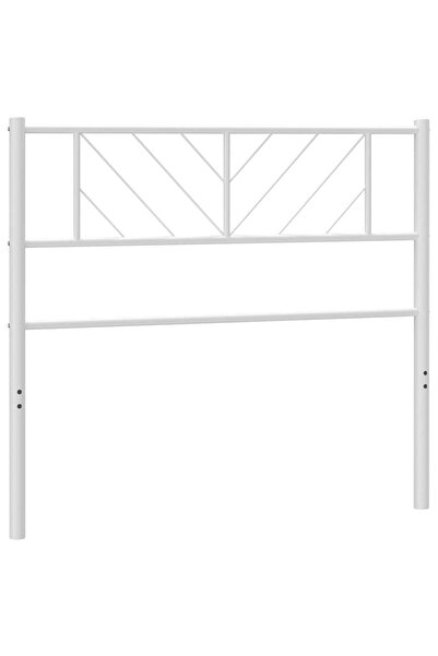vidaxl Tăblie de pat de schimb metalică, alb, 100 cm