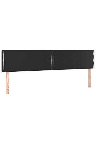 vidaxl Tăblii de pat, negru, 200x5x78/88 cm, piele ecologică