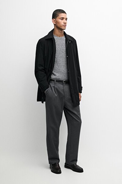 Massimo Dutti Teknik kumaş trençkot