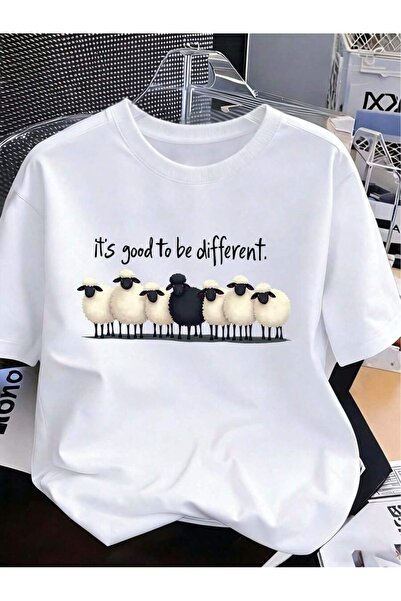 SVART WEAR It's Good to Be Different Printed Oversize Crew Neck Summer T-Shirt