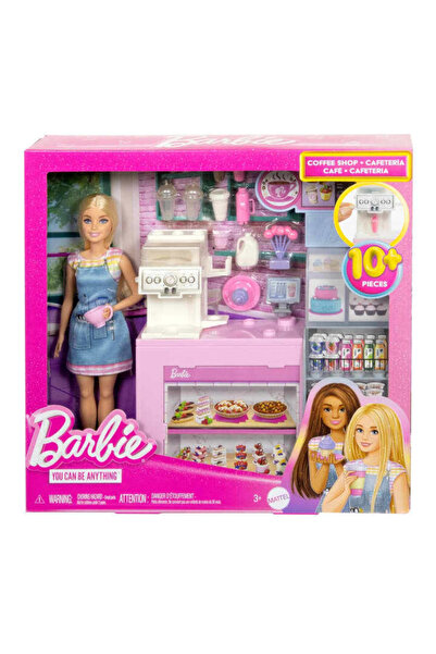 Barbie Set de joaca cu papusa Barbie, Coffee Shop, HXN94