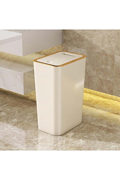 Arabest 10L Bathroom Trash Can,Odor-Proof Pop-Up Lid,Efficient Sealing Waste ...