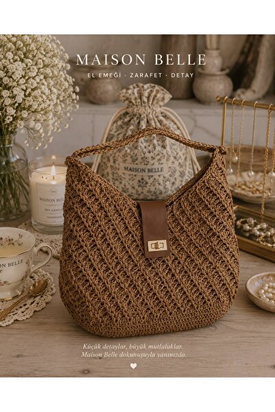 Yerel Üretici Hand Knitted Straw Bag