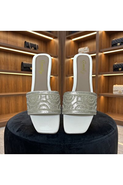 Dhiaa Walk Fashionable Women's Pearl-Embellished Flip Flops - Lightweight, Op...
