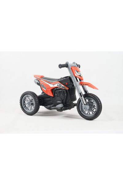 Kinderauto Motocicletă electrică Enduro cu 3 roți pentru copii, portocalie