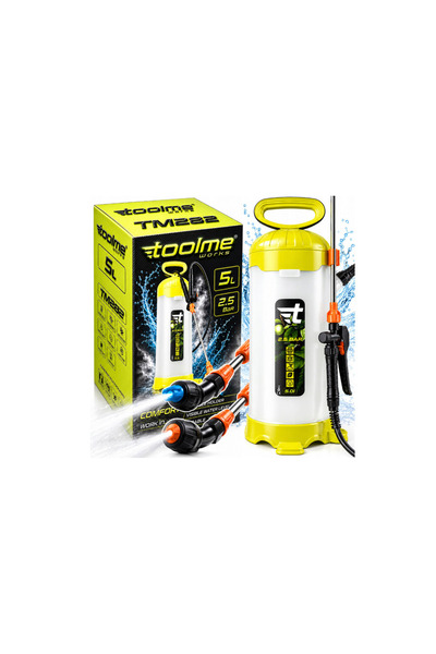 Toolme Pulverizator de grădină cu duză reglabilă, 2.5 bari, 5 l, TM 282