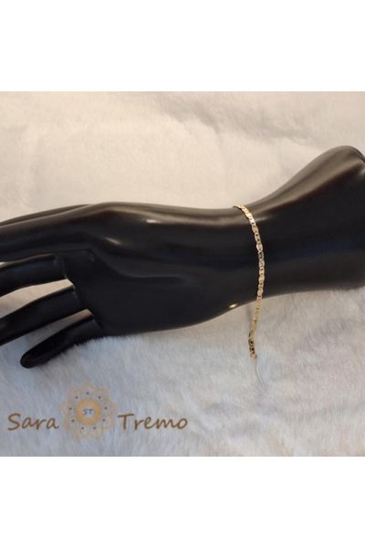 SaraTremo Brățară Valéo placată cu aur de 18K, unisex, 18/19 cm