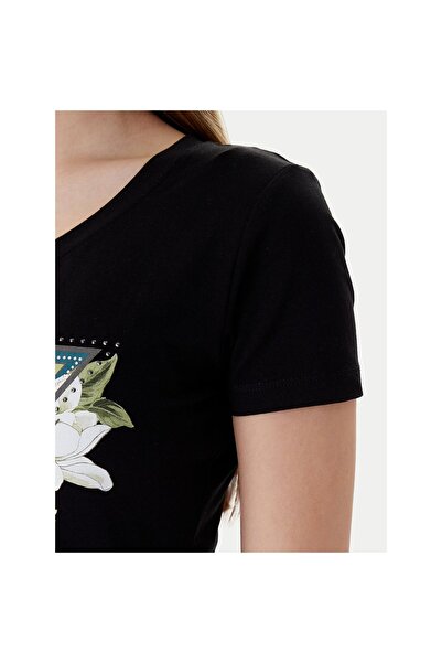 Guess Γυναικείο T-shirt W6RI35J1314 Μαύρο