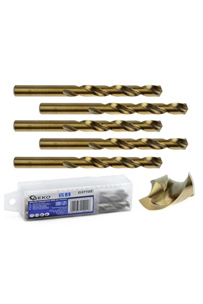 GEKO Set de burghie metalice HSS Cobalt 10.5mm 5 piese, G37105