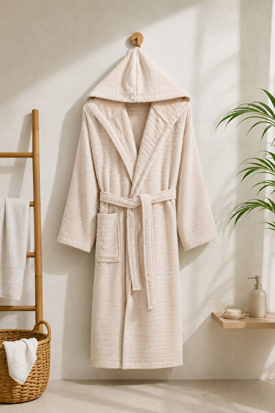 Cottonest Cotton Hooded Bathrobe |   Soft Texture |   Dowry |   Belt with Poc...