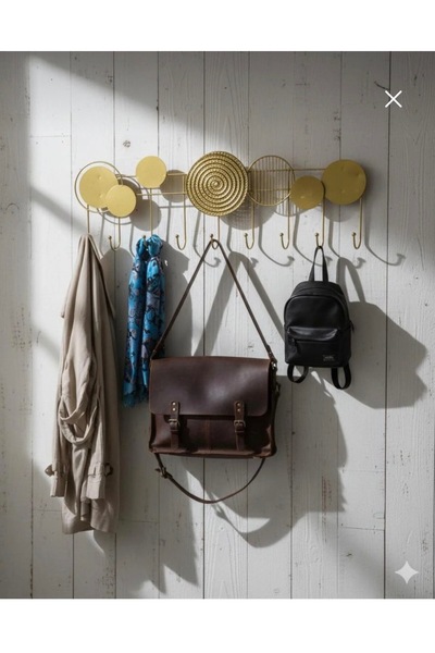 Binshihon Home Metal Wall Clothing Rack with Luxurious Noor Decor Design, Com...