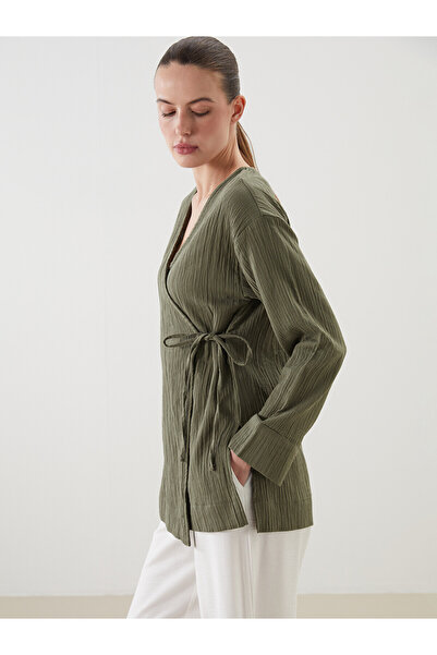 LC Waikiki New season from güli̇s gi̇yi̇m khaki double breasted collar textur...