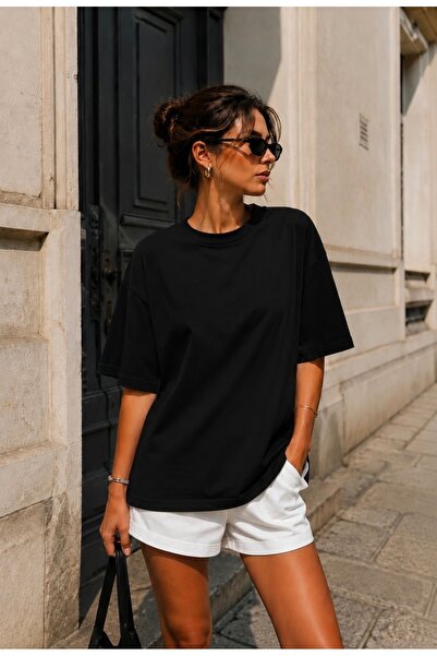 %100 Pamuk O Yaka Oversize Unisex Tişört