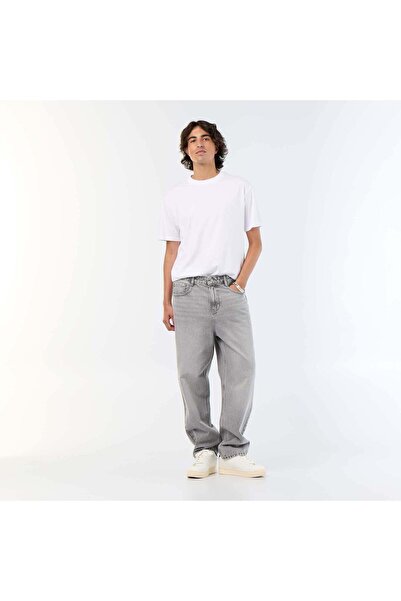 KIABI Wide-leg / relaxed fit jeans GREY