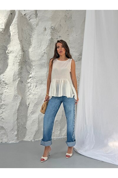 NEW STATION Remoda Modal Cotton Tulle Blouse