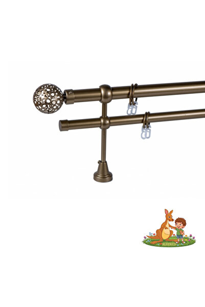 KLEIDECO Galerie dubla perdea BRAZILIA, Metal, Diametru 25 mm, Capete FORTALE...