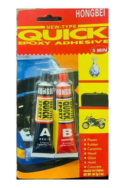 Generic Quick 5-Minute Epoxy Adhesive - Industrial Strength 2-Part Resin & Ha...