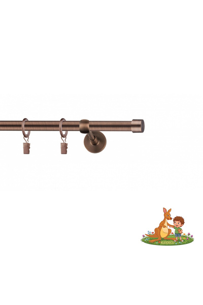 KLEIDECO Galerie simpla perdea MALDIVE, Metal, Diametru 19 mm, Capete FEYDHOO...