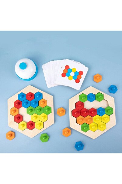 ce-ee ahşap oyuncak Bulmaca Desen Blokları Zeka Oyunları 30 Kart